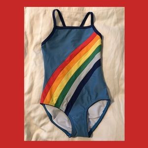 Rainbow Mini Boden swimsuit size 6/7